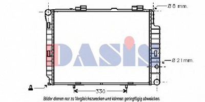 AKS DASIS 121040n -  Радиатор, охлаждение двигателя
